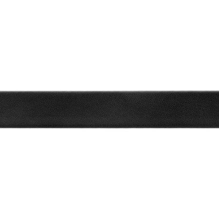 Tira Achatada de Couro Sintético Preta 14mm