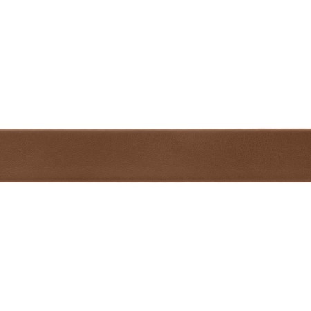 Tira Achatada de Couro Sintético Marrom Whisky 14mm