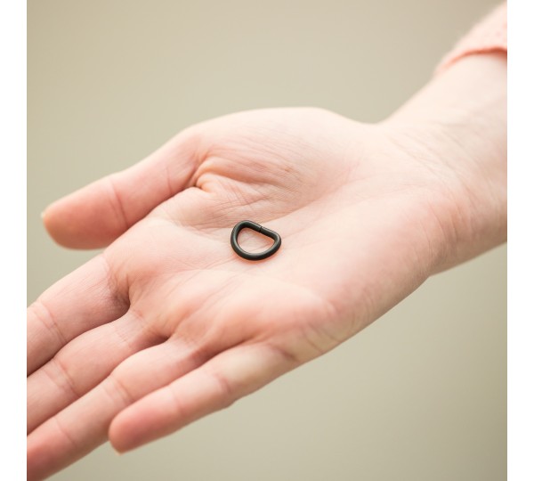Meia Argola Preto Fosco 11mm