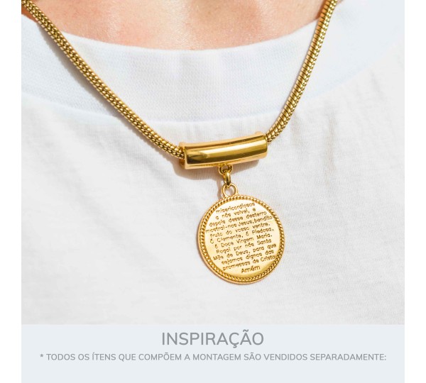 Entremeio Retangular Ouro 25mm