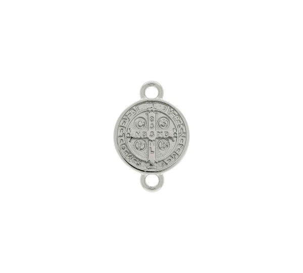 Pingente São Bento Níquel com Duas Saídas 22mm