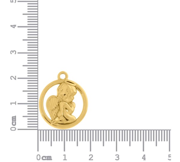 Pingente Anjinho Ouro 22mm