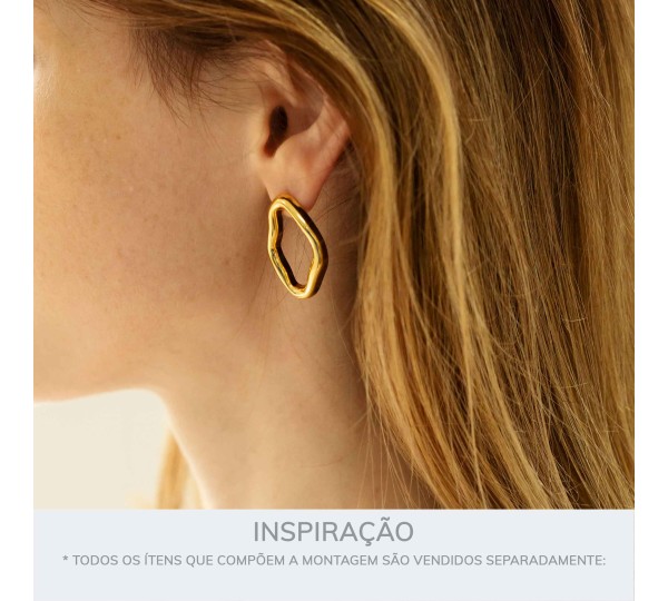 Brinco Orgânico Ouro 30mm