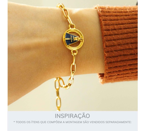 Pingente Nossa Senhora Aparecida Ouro 16mm