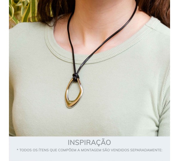 Pingente Orgânico Níquel 53mm