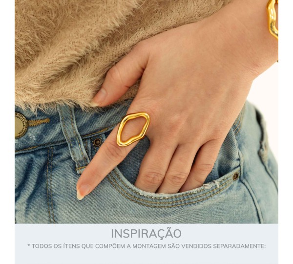 Anel Orgânico Ouro N° 20