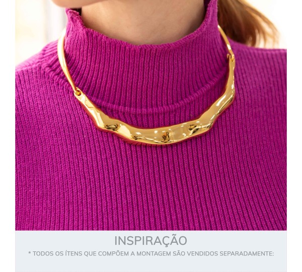 Colar Orgânico Ouro 150mm