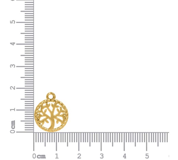 Pingente Medalha Árvore da Vida 18mm