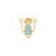Entremeio Terço Anjo Ouro com Azul 23mm