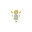 Entremeio Terço Anjo Ouro com Azul 23mm