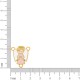 Entremeio Terço Anjo Ouro com Rosa 23mm