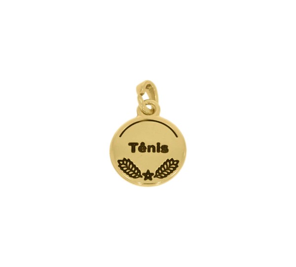 Pingente Tênis Ouro 17mm