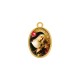 Pingente Medalha Santa Rita Ouro 23mm