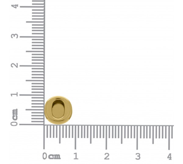 Passador Letra O Ouro 10mm