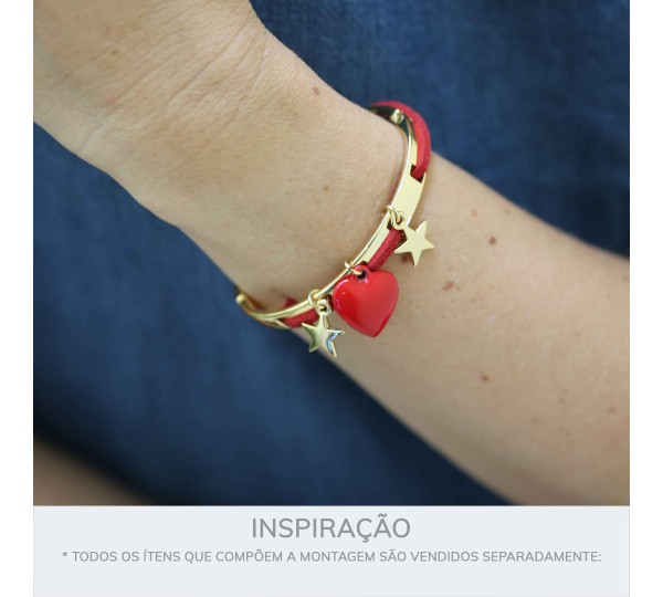 Pingente Mini Estrela Ouro 15mm