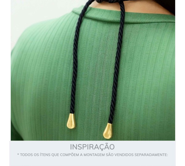 Cordão São Francisco Preto 6mm
