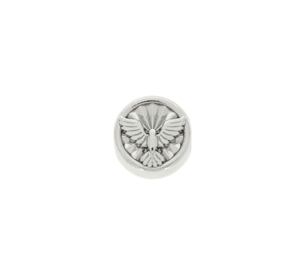 Berloque Espírito Santo Níquel com Pérola 13mm
