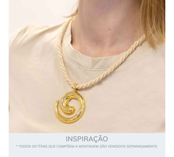 Pingente Espiral Ouro 55mm