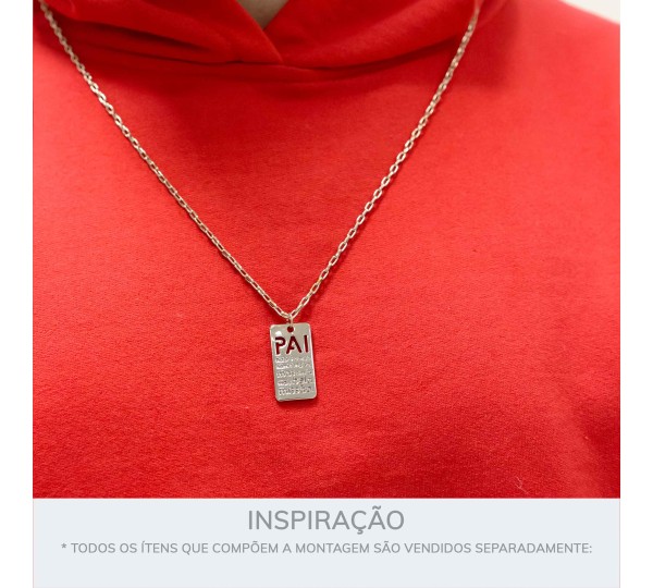Pingente Medalha Pai Níquel 32mm