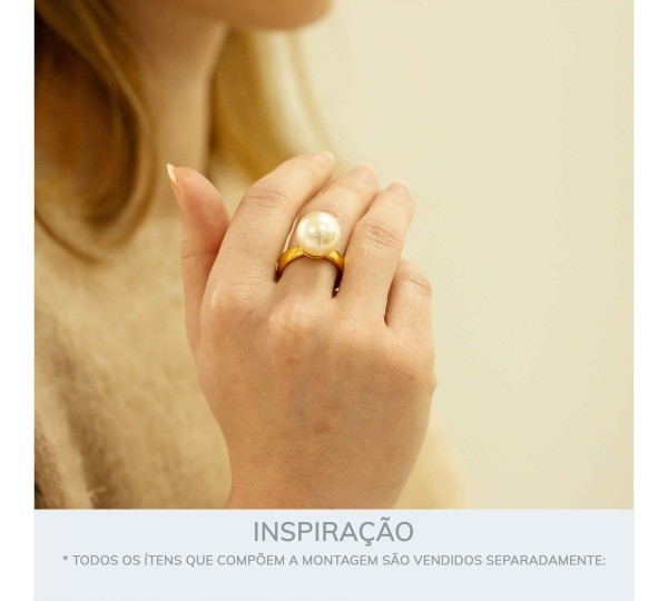 Anel Ouro com Pérola N° 19