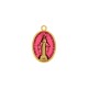 Pingente Nossa Senhora das Graças Ouro com Rosa 25mm