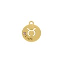 Pingente Signo Touro Ouro 15mm