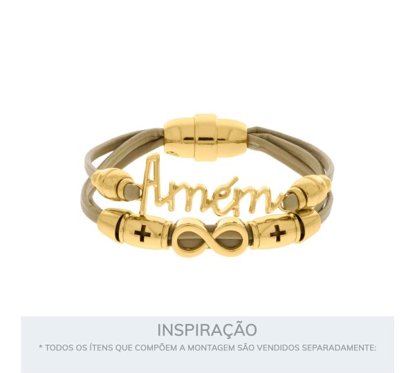 Passa Tira Amém Ouro 41mm