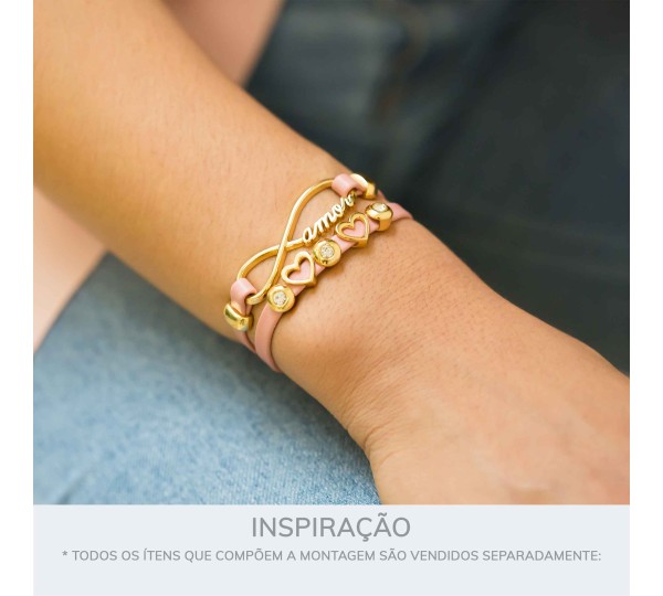 Passador Ouro Com Strass 8mm