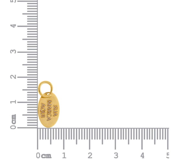 Pingente Paetê Personalizado Ouro 11mm