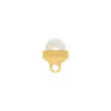 Botão de Costura Ouro com Pérola 9mm