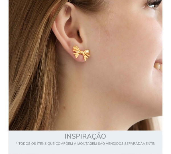 Brinco Laço Ouro 19mm