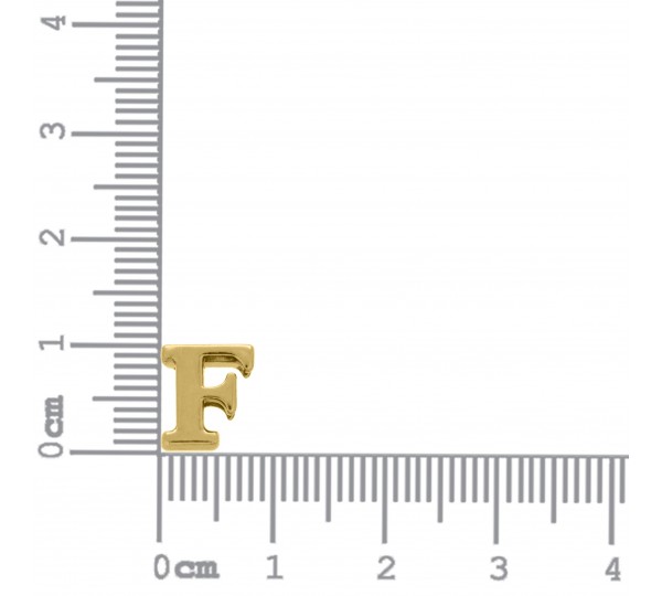 Passador Letra F Ouro 10mm