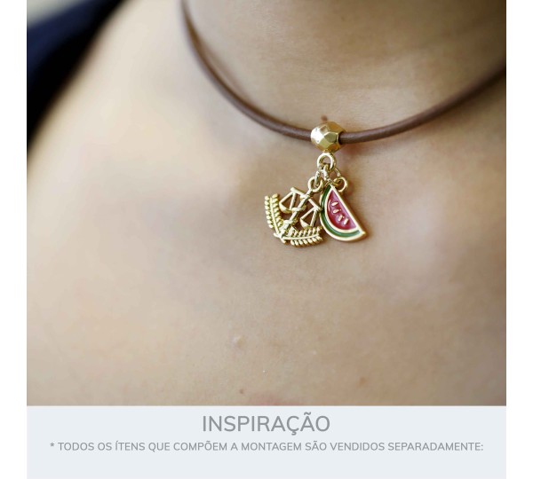 Pingente Nutrição Ouro 19mm
