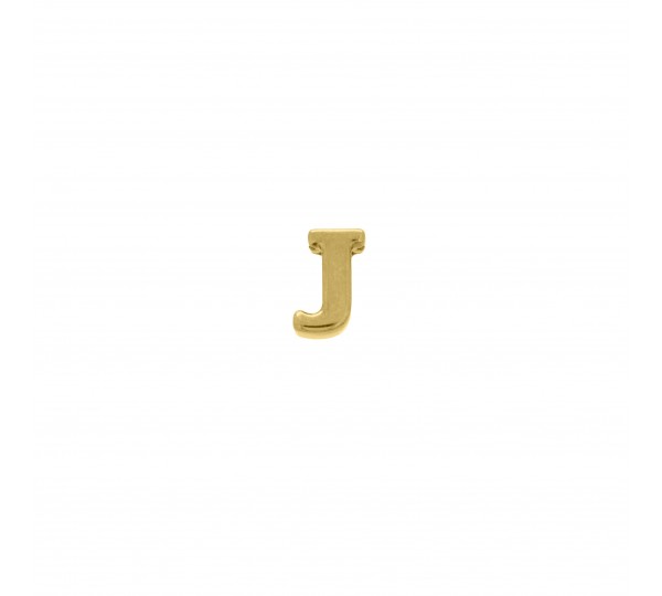 Passador Letra J Ouro 10mm