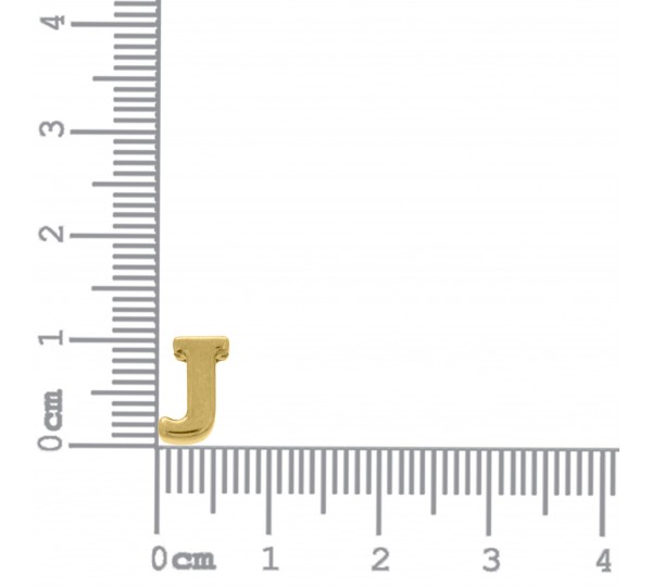 Passador Letra J Ouro 10mm