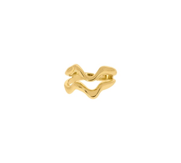 Anel Wave Ouro N° 21