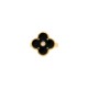 Anel Trevo Ouro com Preto N° 21