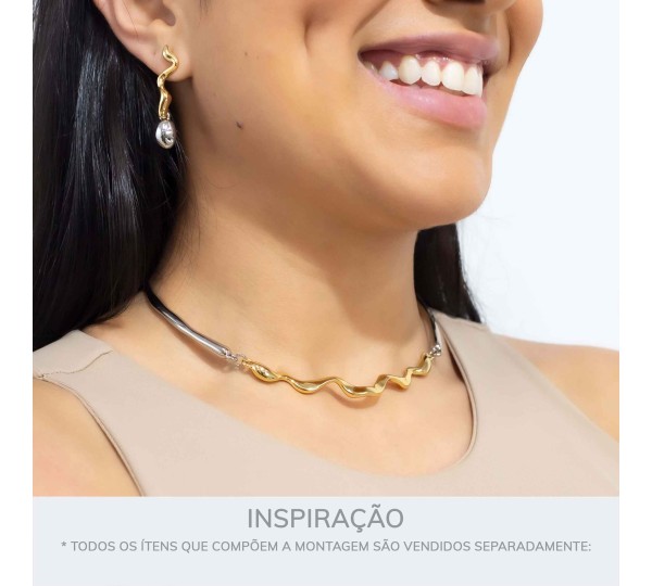 Colar Orgânico Ouro com Níquel 150mm