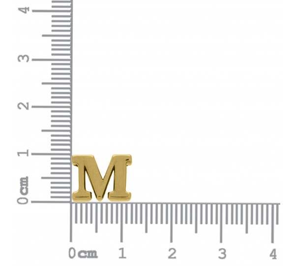 Passador Letra M Ouro 10mm