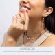 Anel Wave Ouro N° 21