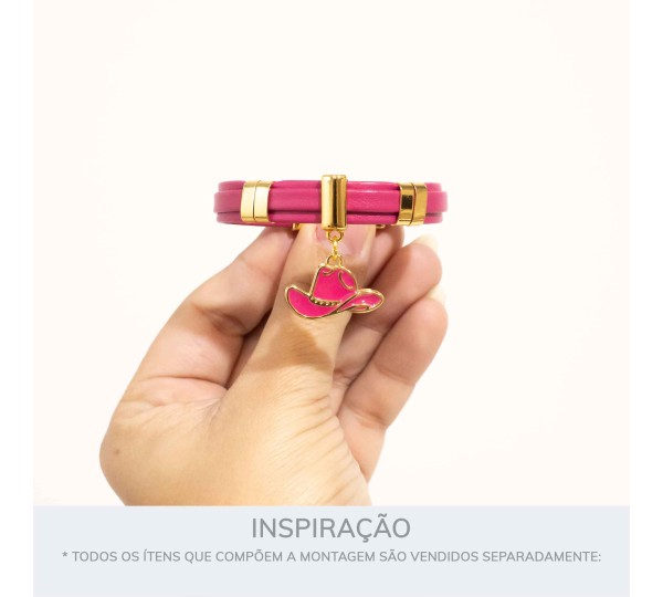 Pingente Chapéu Country Ouro 24mm