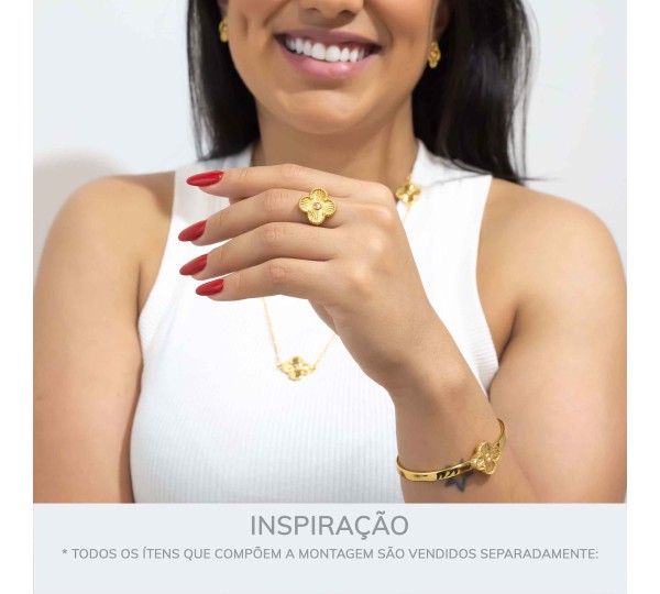 Anel Trevo Ouro N° 21