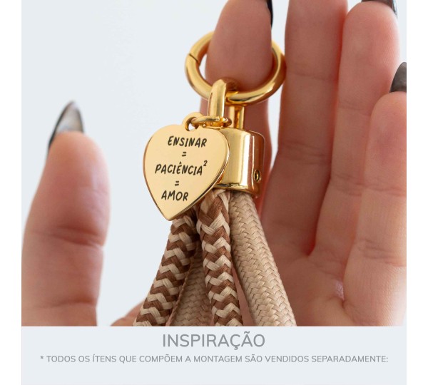 Pingente Coração Ensinar Ouro 27mm