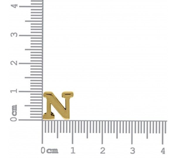 Passador Letra N Ouro 10mm