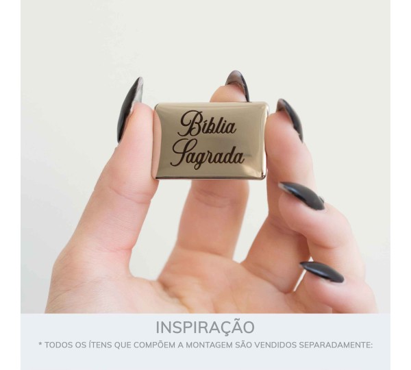 Placa Bíblia Sagrada Níquel 40mm