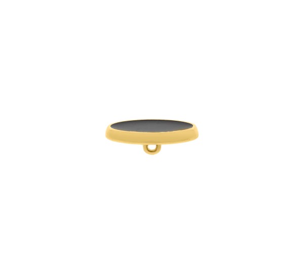 Botão Redondo Para Costura Ouro com Preto 21mm