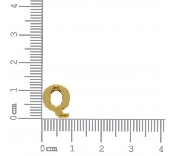 Passador Letra Q Ouro 10mm