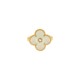 Anel Trevo Ouro com Off White N° 21