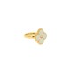Anel Trevo Ouro com Off White N° 21