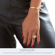 Anel Trevo Ouro com Off White N° 21